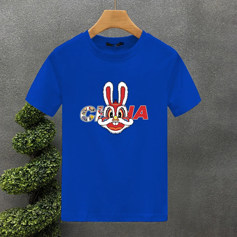 T-shirt in cotone con coniglietto per uomo e donna di coppia_voghion.com
