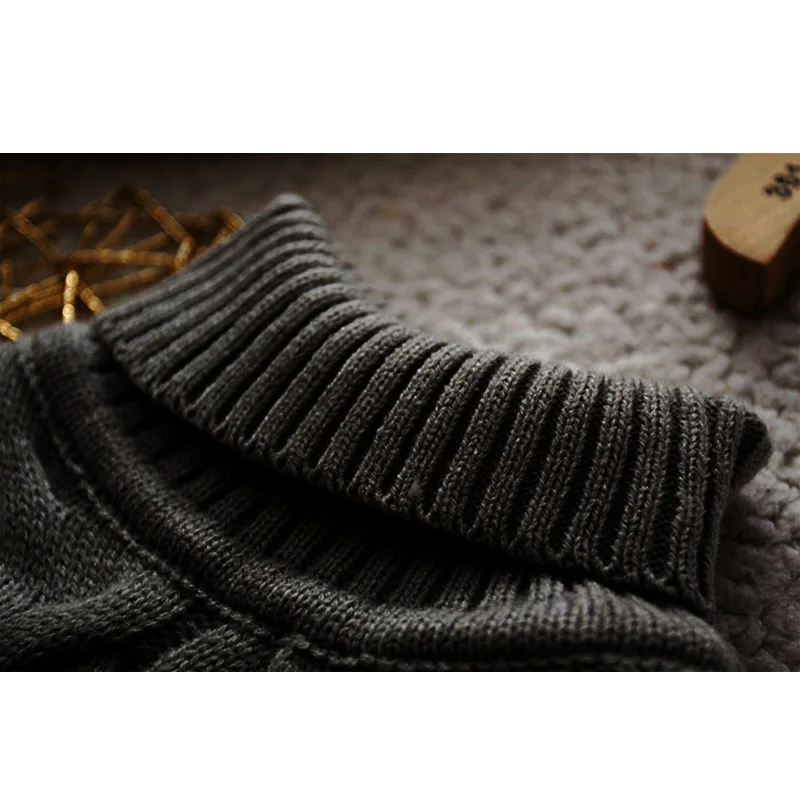Children Sweaters Autumn Winter Turtleneck Baby Kids Clothing Plus Velvet Bottoming Sweater Korean Baby Boys Warm Sweaters 3-10Y