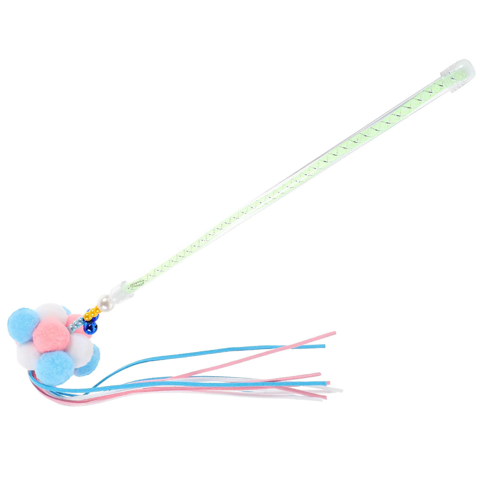 

Cat Tease Stick Kitten Teasing Toy Interesting Bell Wand Toy Cat Teaser Wand