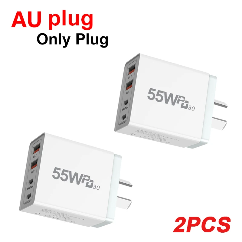 ตัวเลือกสินค้า อะแดปเตอร์ชาร์จเร็ว USB-C 55-65W ชาร์จได้ทุกแบรนด์