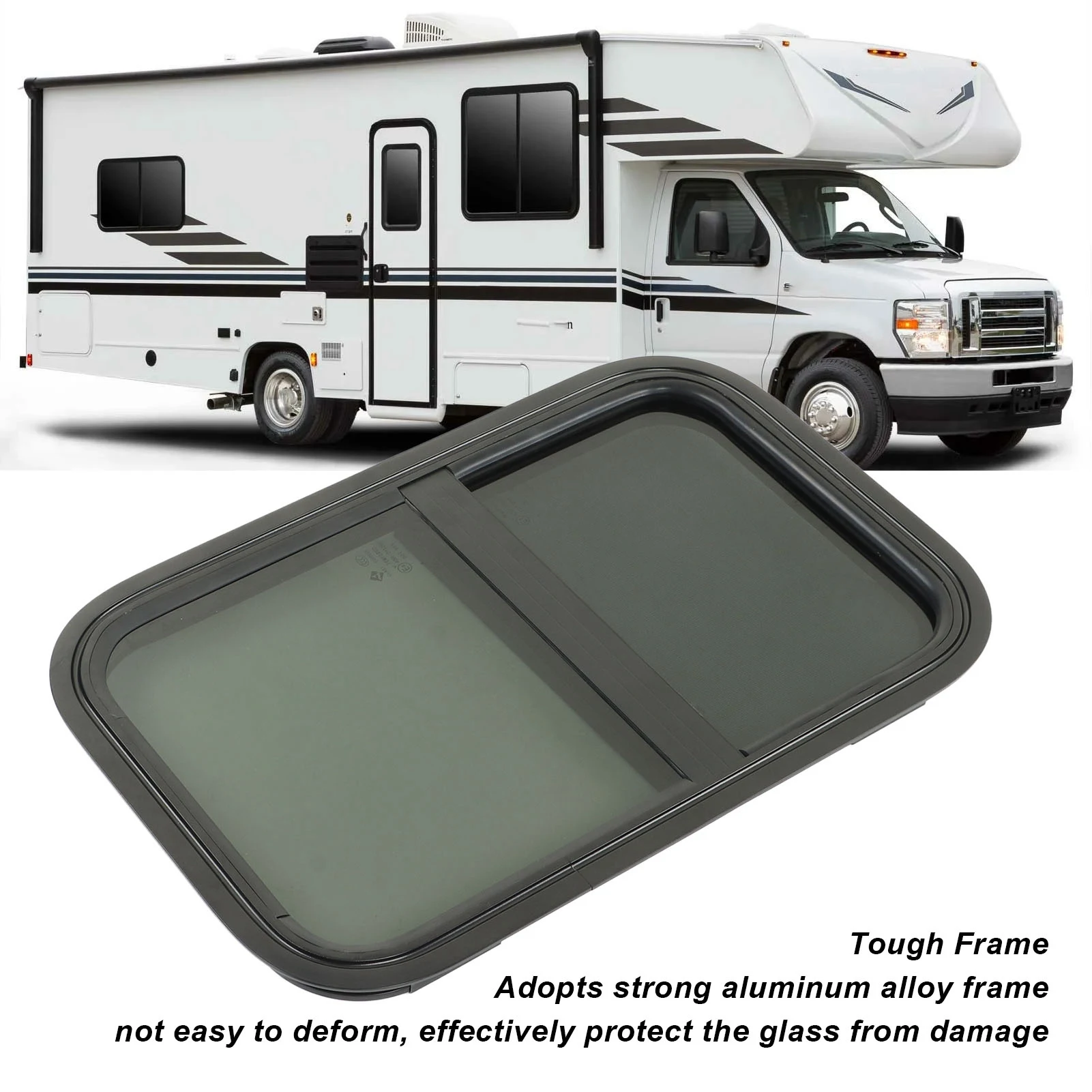 Unbranded Camper Window USA Made RV Camper Window - 14" Width X 16" Height, Vertical Slider With Screen - Unbranded, Made In USA, No Warranty 14x16 RV Window - Foto 4