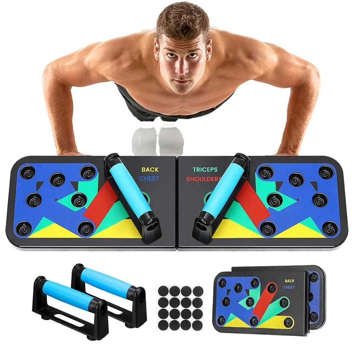 12 in 1 Push Up Board Multi-function Push Up Rack Core Strength Muscle Training Home Gym Fitness Body Building Equipment