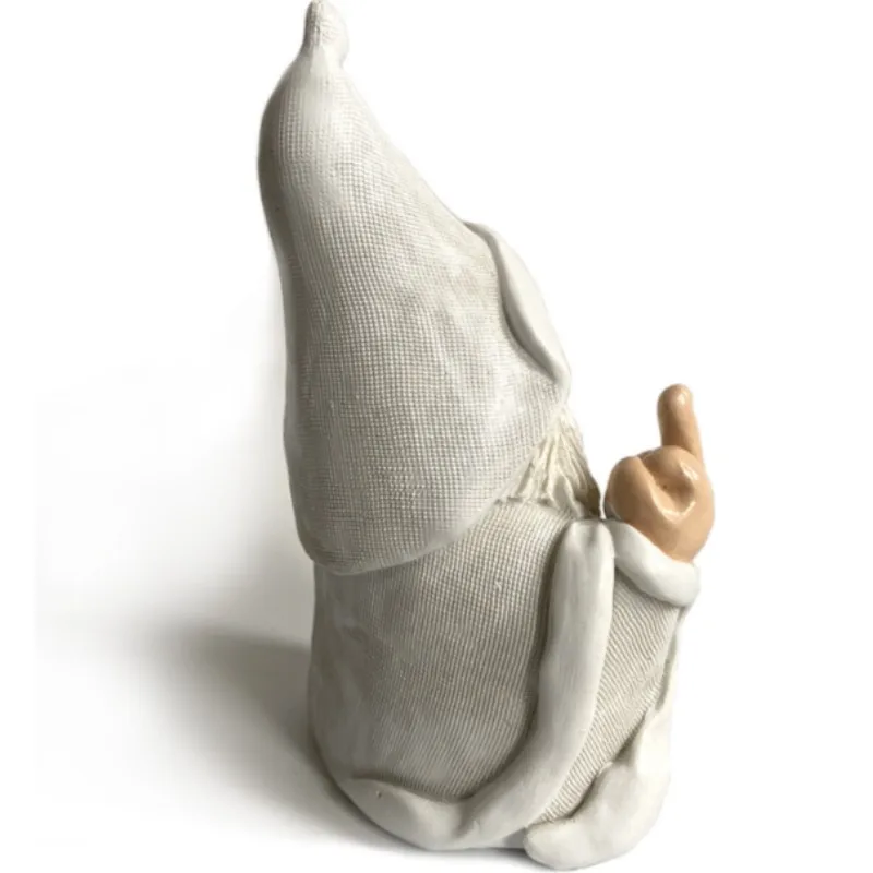 Naughty Smoking Bearded Dwarf Garden Sculpture Ornament Gnome Statue Indoor Outdoor Figurine