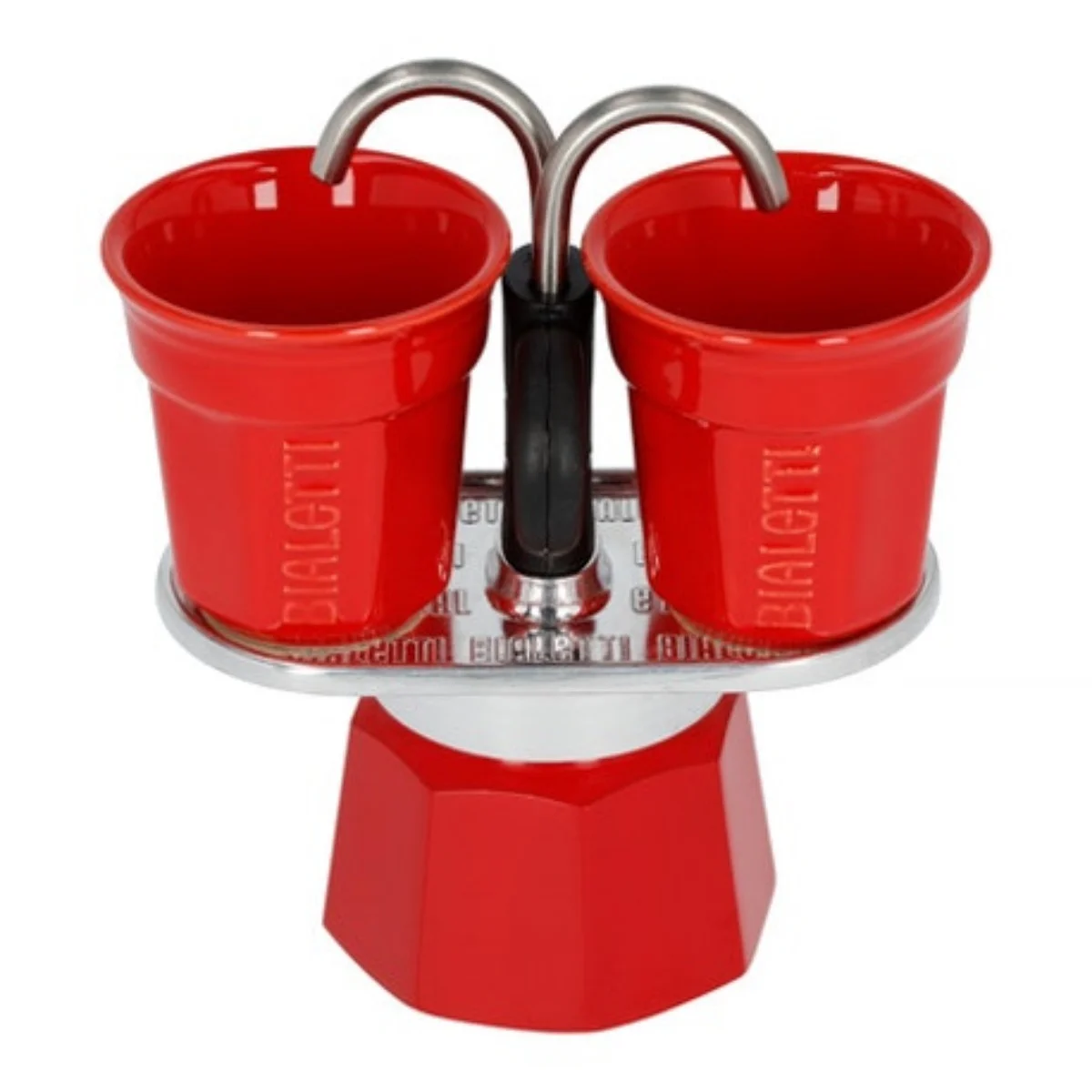 Мини-Кофеварка Bialetti Seti с 2 чашками Кофеварка красной мокой Оригинальная