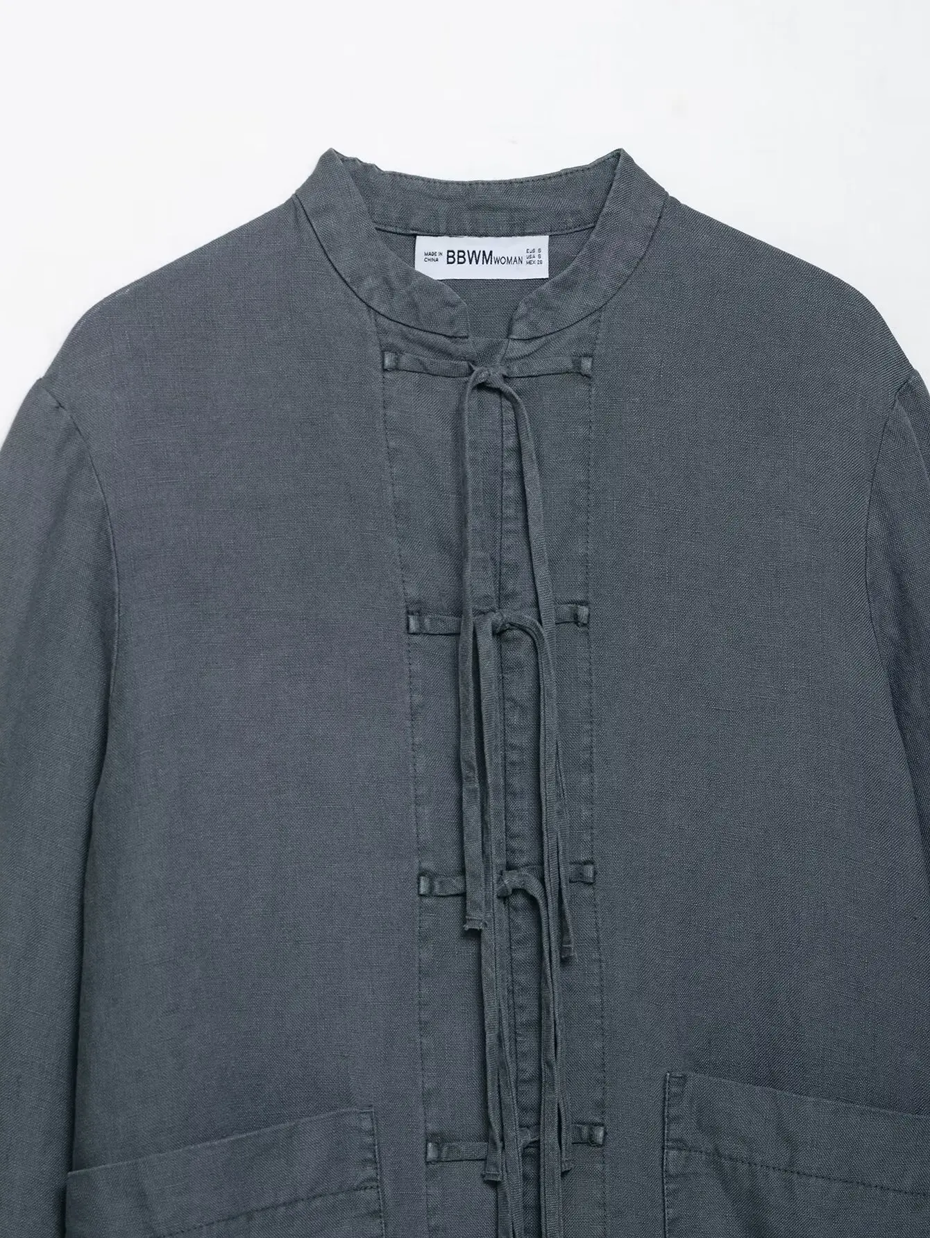 2025 Women Pants Suit Autumn Retro Casual Long Sleeve Top Set Chic Gray Women Coat Pocket Shirt or Loose Pants Sets