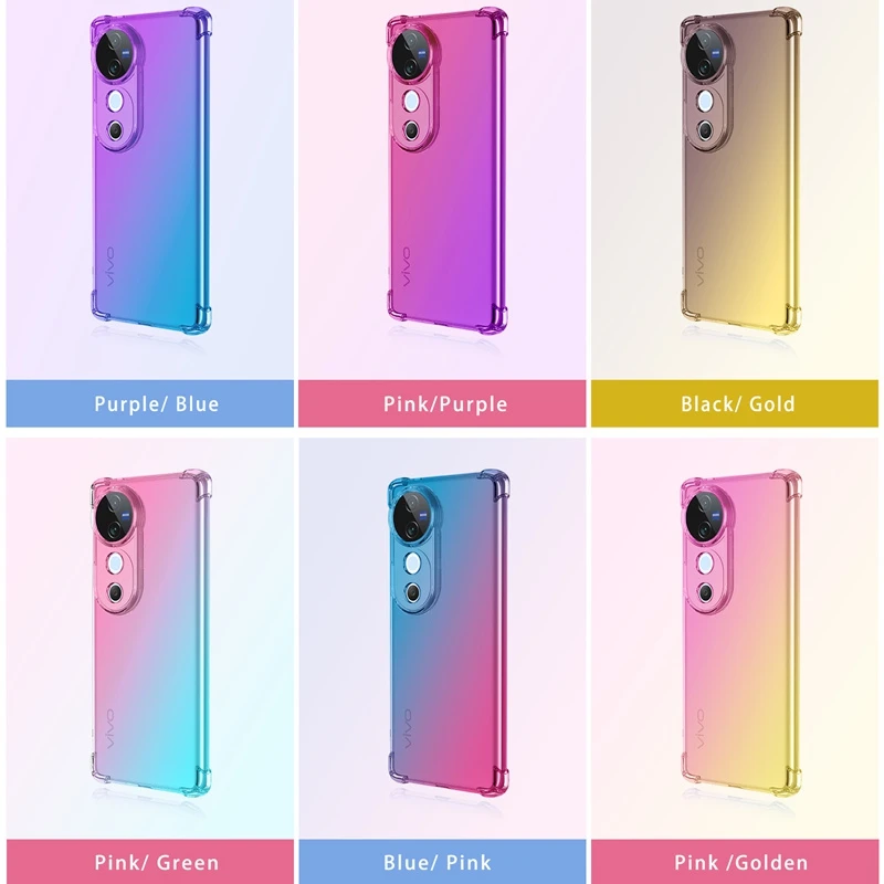 Shockproof Gradient TPU Protective Phone Case Cover