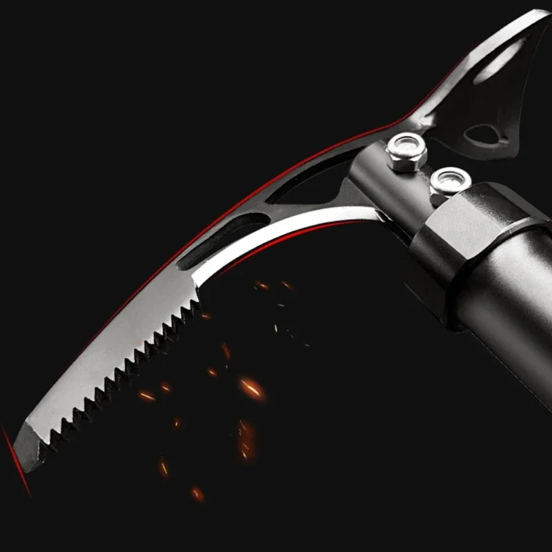 Outdoor Multifunctional Pickaxe Double Headed Small Hoe Axe Hand Axe Wilderness Survival Medicine Collection Snow Climbing 4