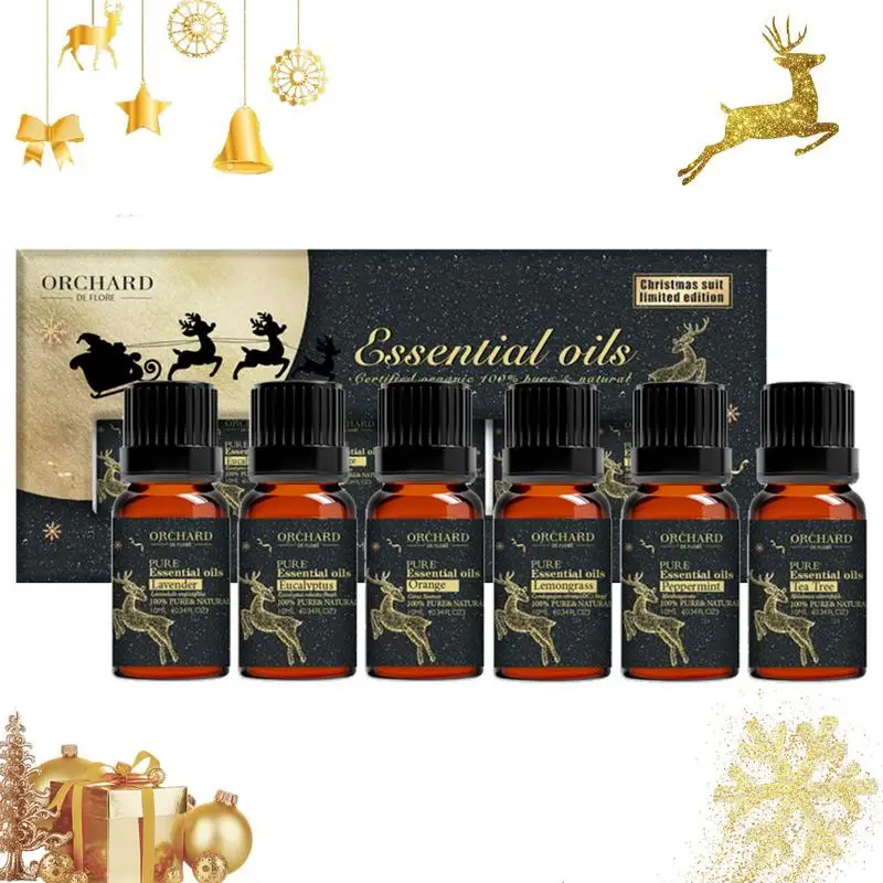 

Эфирное масло для рождества, набор «сделай сам» из 6 ароматических эфирных масел для детской рождественской ароматерапии, набор для масла