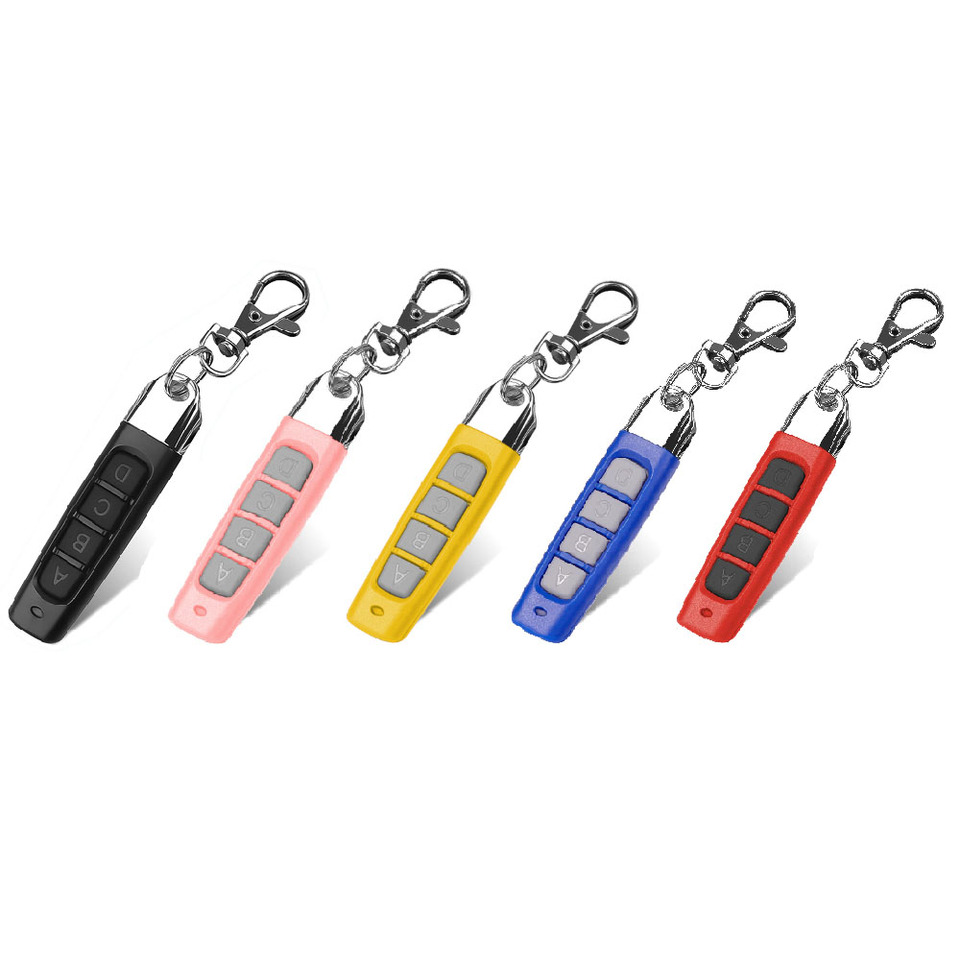433MHz Duplicator Wireless Remote Control Cloning Code Mini 4 Buttons Transmitter with keychain Copy for Garage Gate Door Opener