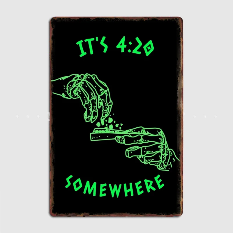 Its-420-Somewhere-Neon-Metal-Sign-Club-Home-Party-Design-Plaques-Tin ...