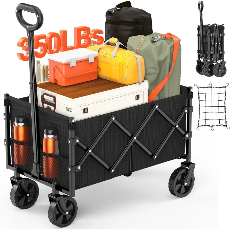Heavy Duty Collapsible Wagon for Beach Shopping Sports Camping 1