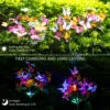 LED Solar Butterfly Solar Lights Outdoor Landscape Lights IP65 Waterproof for Yard Lawn Garden Walkway Decorative Path Lighting 3