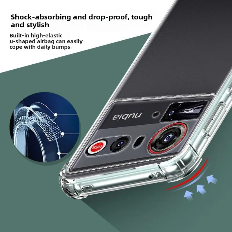 Enhanced Product Title:  
Simple Transparent Air Cushion TPU Drop-proof Phone Case