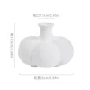 Pumpkin Ceramic Vase White Garlic Flower Vase Abstract Geometric Porcelain Pot Floral Arrangement Accessories Home Decoration 5