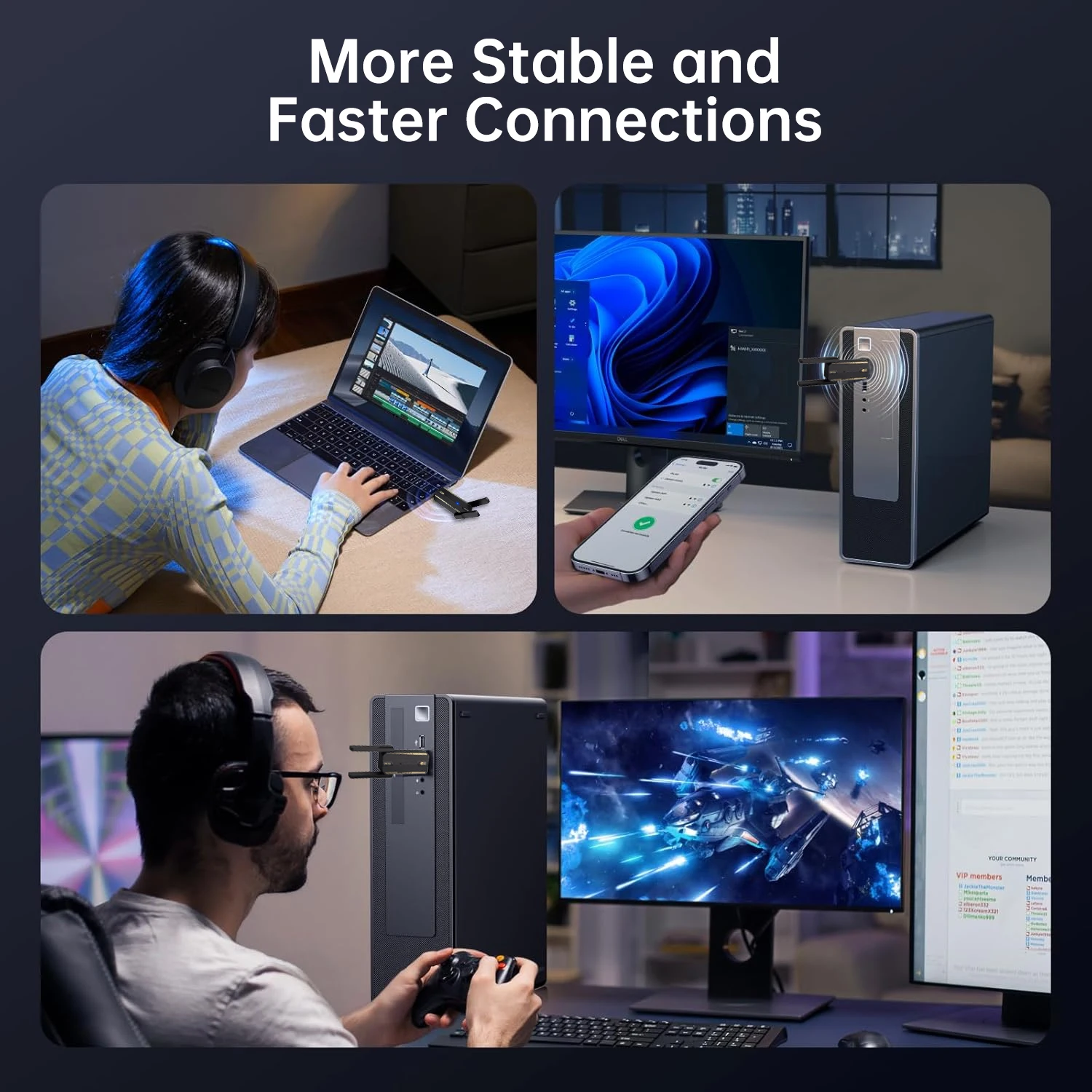 FENVI WiFi 6 USB 어댑터 AX1800 듀얼 밴드 2.4G/5Ghz USB 수신기 동글 네트워크 카드 무선 Wi-Fi 카드 노트북 PC용 Win10/11