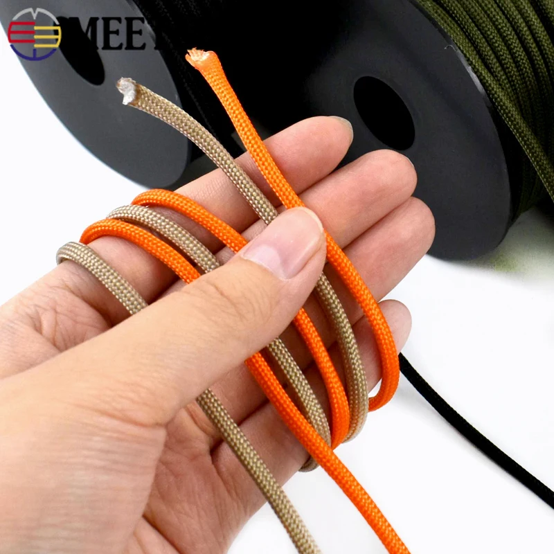 10/30/50M 4mm 550 파라코드 로프 아웃도어 캠핑 텐트 윈드 코드 전술용 파라코드 라싱 라인 캐노피 쉘터 서바이벌 타이 다운