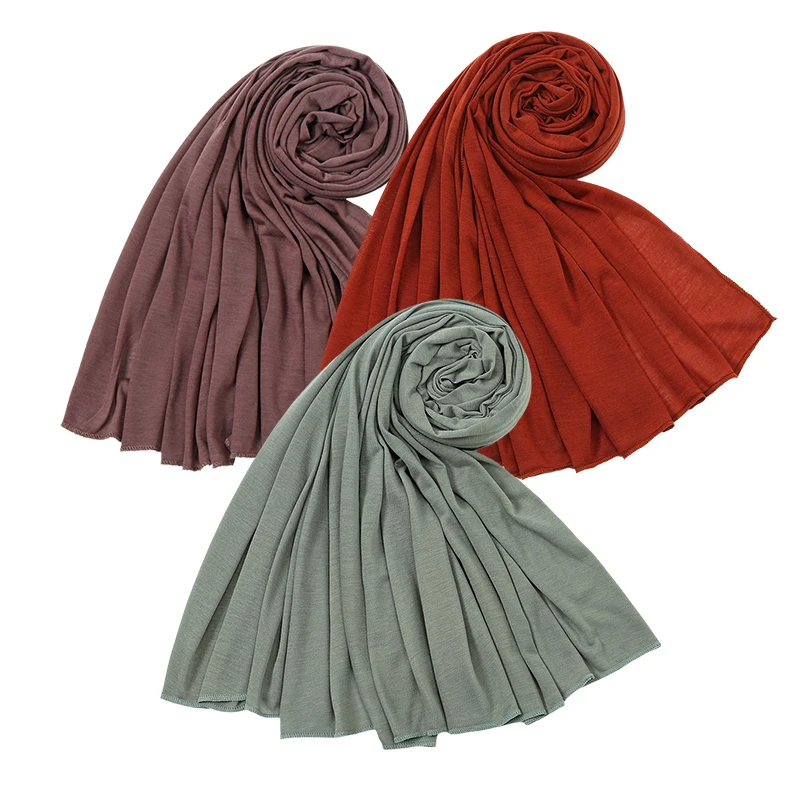 3/Pcs coton Jersey Hijab écharpe extensible femmes musulman châle grande taille longue silencieux mode Ramadan bandeau Turban 180*80 cm