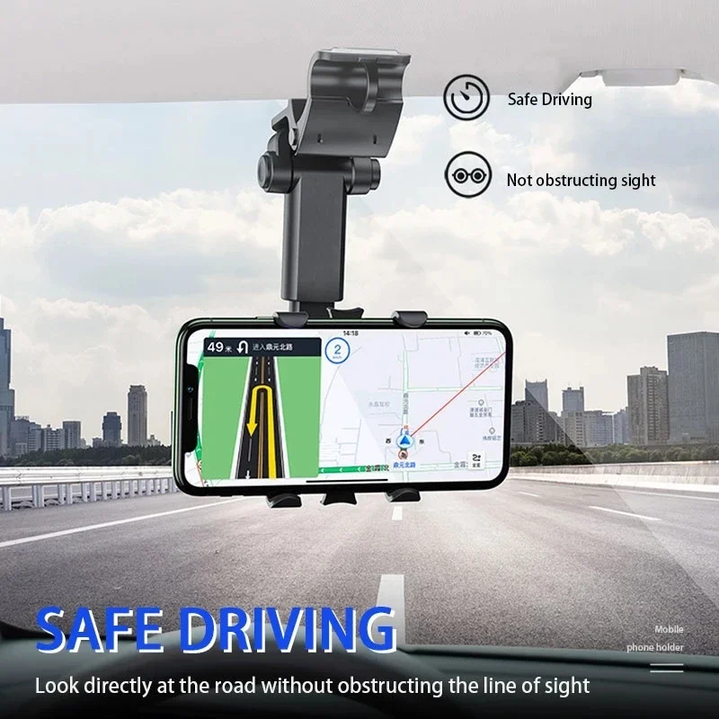 Car Phone Mount Cell Phone Holder for GPS Rearview Mirror