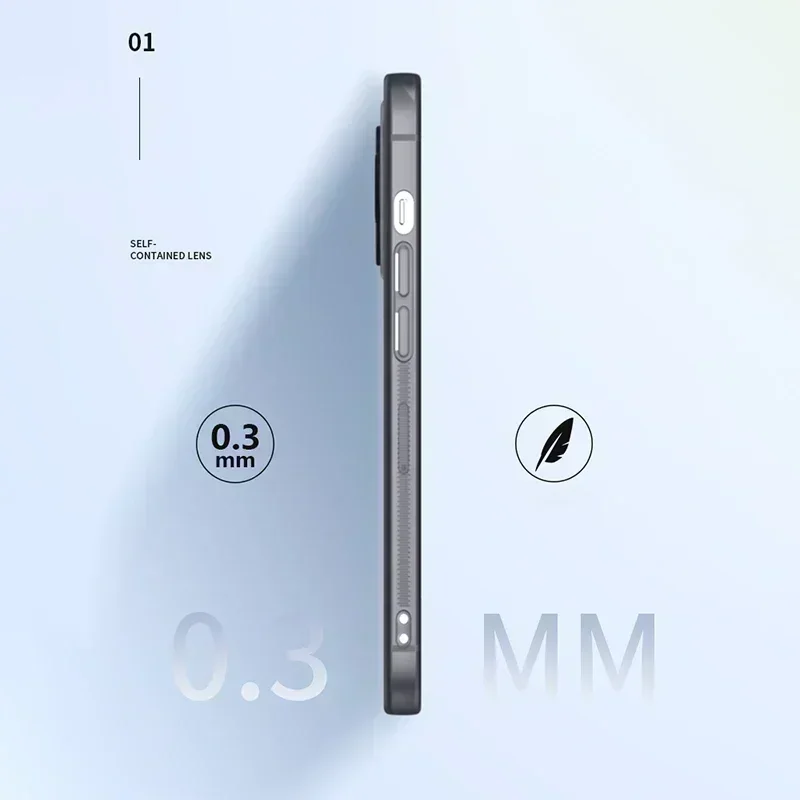 Clear TPU Silicone Back Cover with Camera Lens Protector