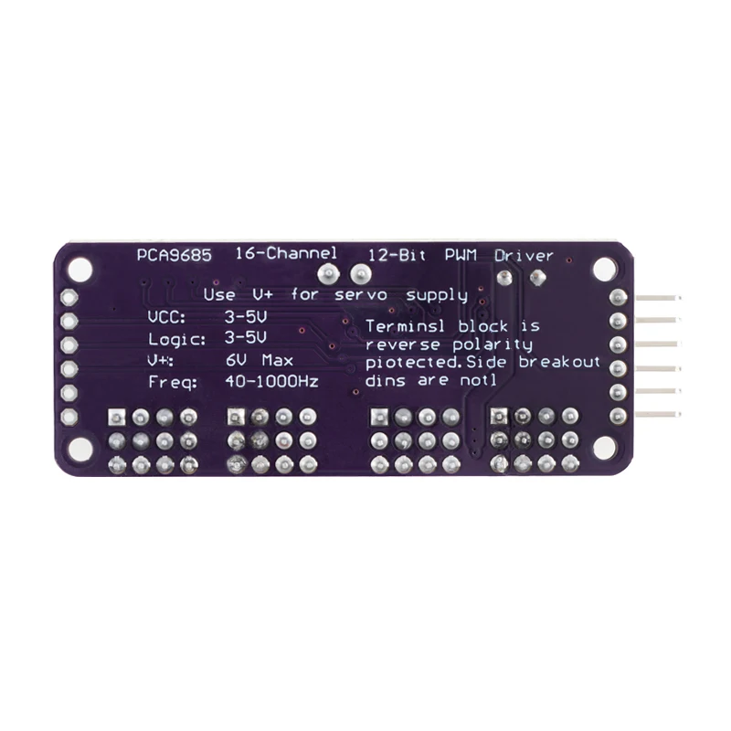 16채널 12비트 PWM 서보 드라이버 - I2C 인터페이스 - 아두이노 라즈베리 파이 DIY 서보 쉴드 모듈용 PCA9685 서보 쉴드
