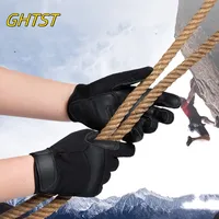 Cycling Gloves Rock-climb  Downhill Cowhide Wear Resistant Transport Rope Work For Men Mountaineering Motorcycle Leather Gloves 1