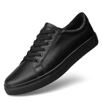 Spring Summer Flat Mens Casual Shoes Soft Pure Black Fashion Male Footwear Cool Young Man Street Style Comfortable 1