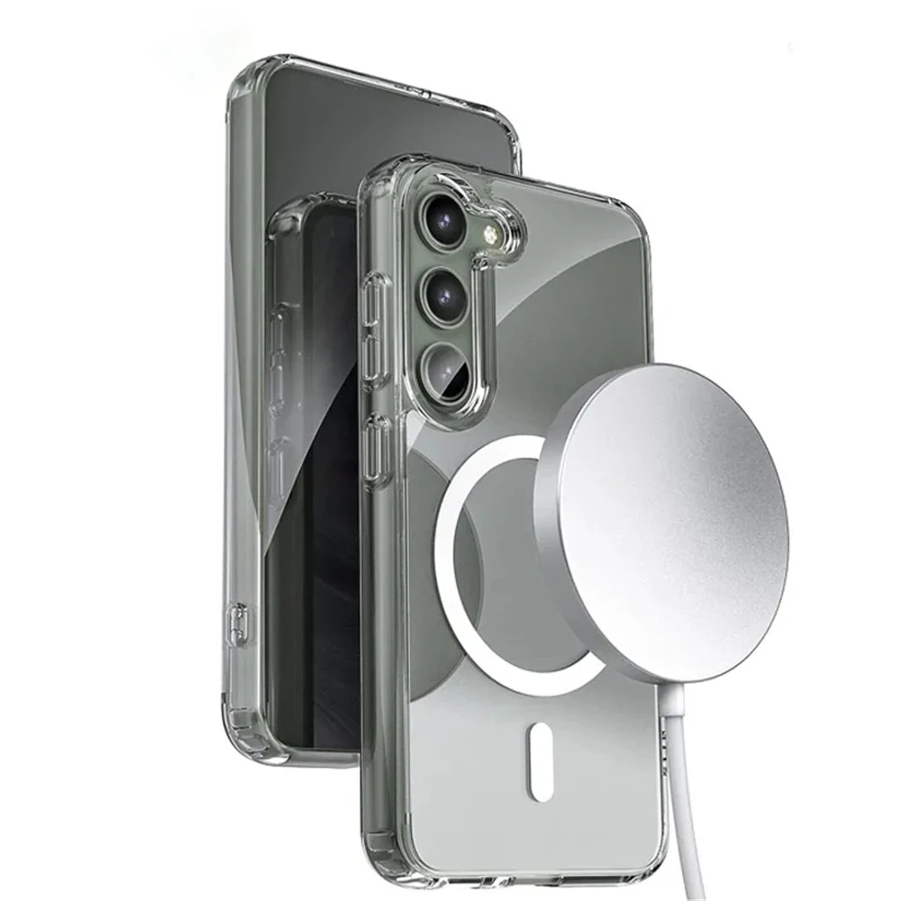 Enhanced Magnetic Transparent Phone Case - Durable Hard PC Cover Accessory