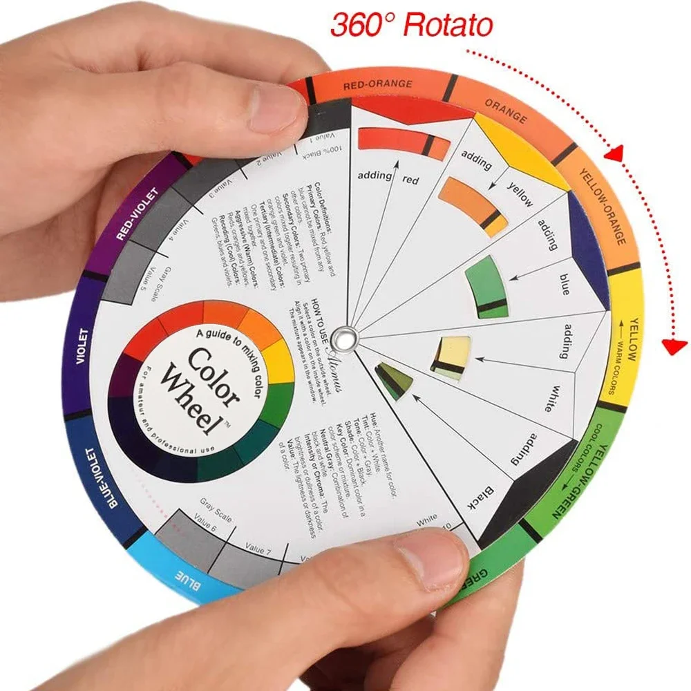 tattoo makeup supplies 1Pcs 12 Color Paper Card Tattoo Color Wheel Circle Chromatic Eyebrow Tattoos Design Nails Professional Pigment Makeup Supplies