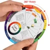 1Pcs 12 Color Paper Card Tattoo Color Wheel Circle Chromatic Eyebrow Tattoos Design Nails Professional Pigment Makeup Supplies 2