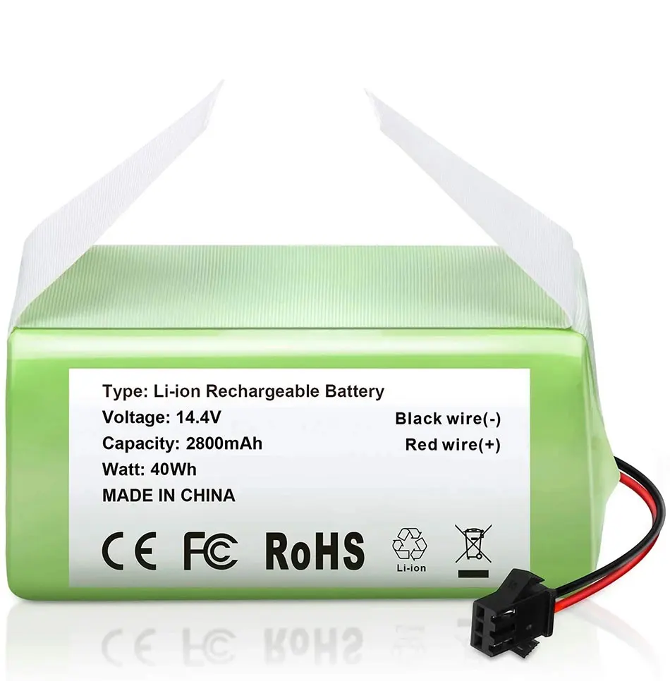 bateria conga 990 1090 950 cecotec 14.4V 4.0Ah Li-ion battery for Ecovacs  Deebot DN621 601/605 Eufy RoboVac 35C Panda i7 V710 - AliExpress