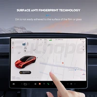 Futhope Tempered Glass Screen Protector For Tesla Model 3 Highland Y 2021-2024 Matte Glare HD Center Control Film Protection 3