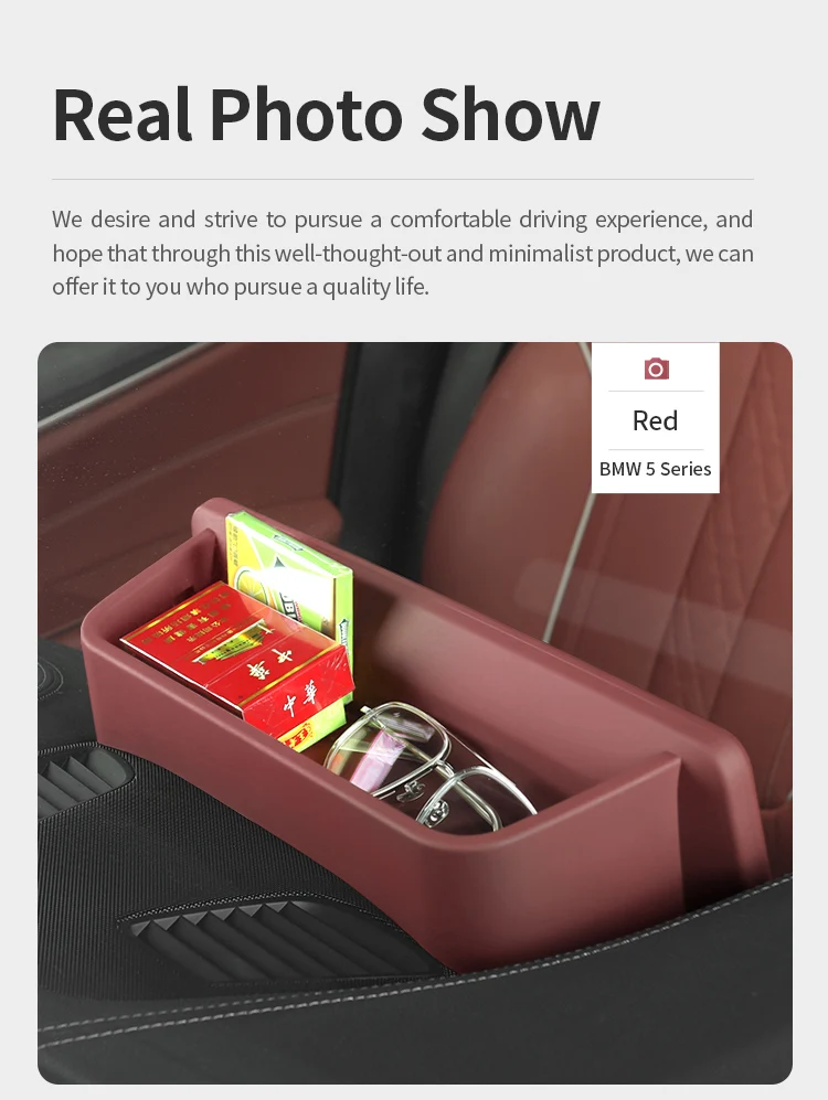 ABS Auto Dashboard Konsole Lagerung Box Verstauen Aufräumen Auto Dash Organizer Gläser Telefon Halter Zubehör Für BMW Series5 G30 G38 – Detail 12