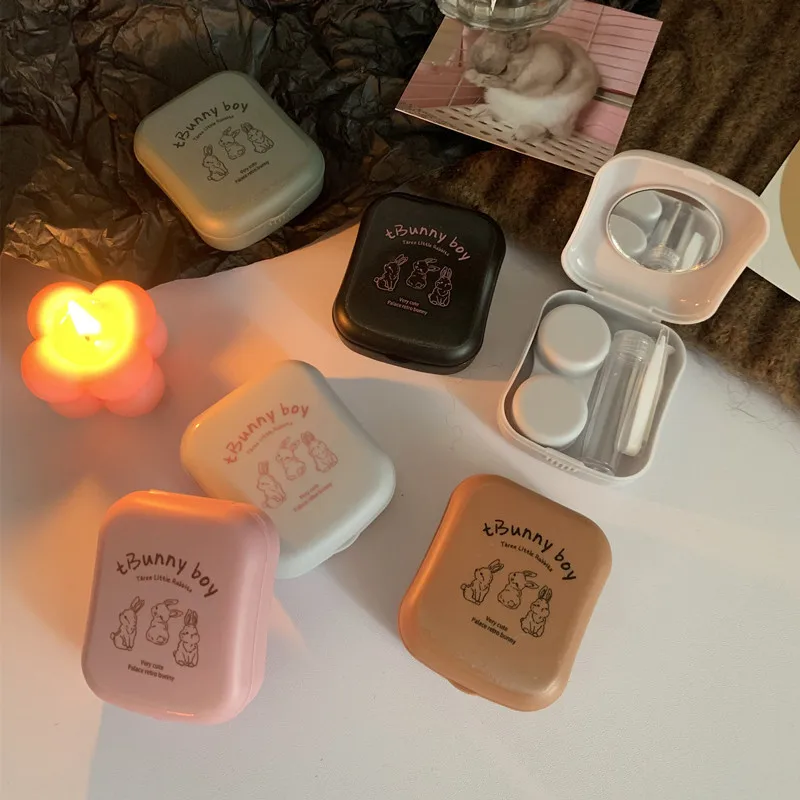 

Модный футляр для контактных линз, Женский мини портативный футляр для контактных линз для девочек, красивый контейнер для хранения для учеников, Дорожный комплект