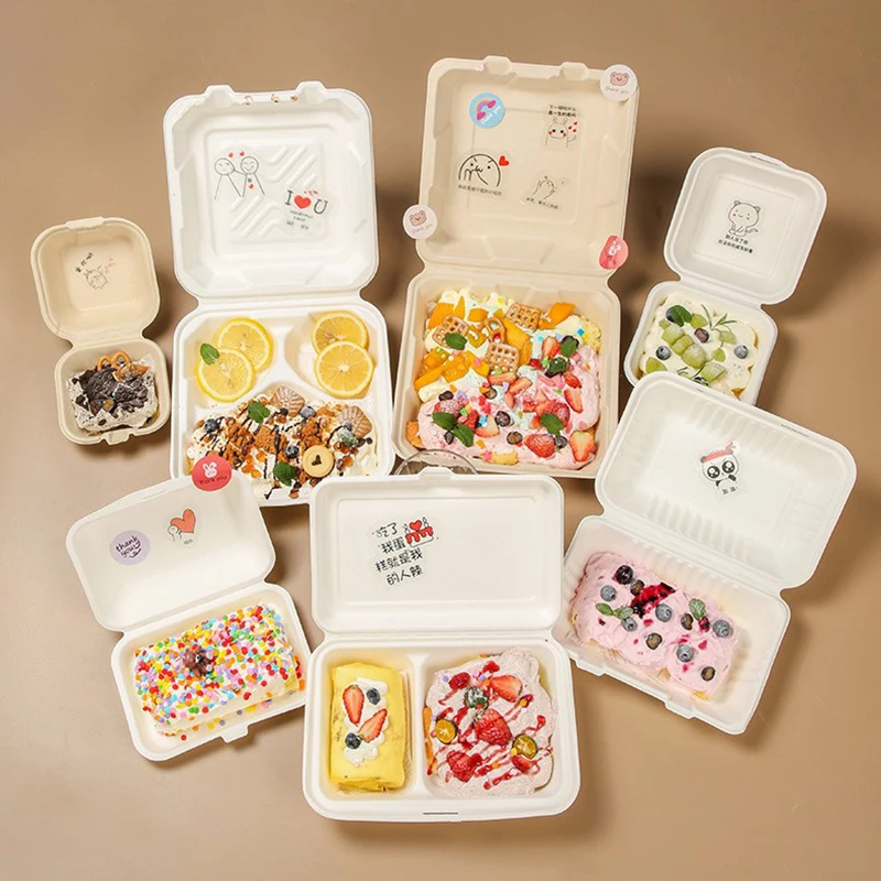 10pcs Disposable Packaging Lunch boxes, Food Containers for Vegetables, Fruit, Salad, D... - SKU DPLB2212 - UGI Packaging