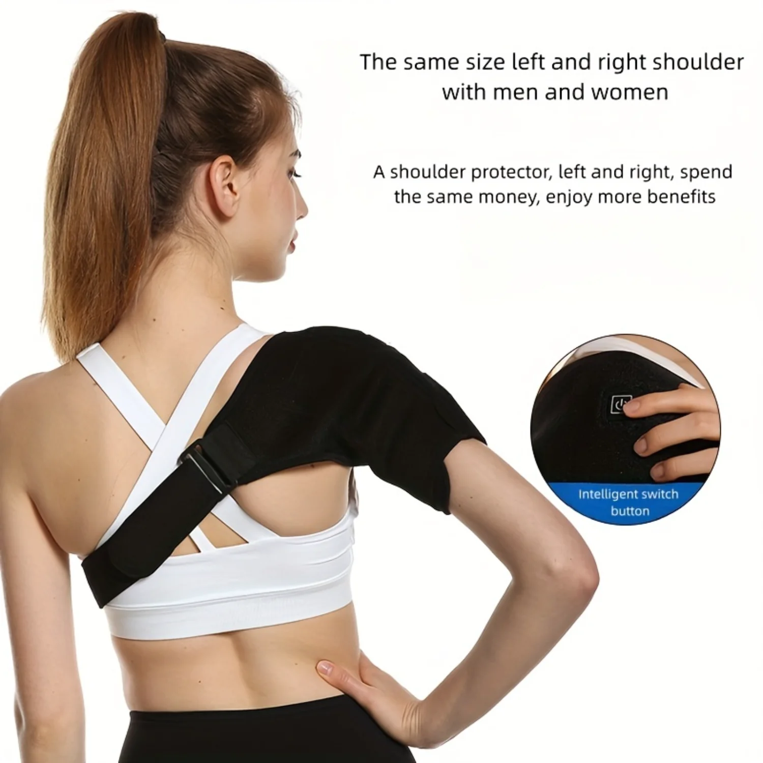 USB Heating Shoulder Warmer for Men and Women-Hot Compress Shoulder and Neck Massager, Anti-Cold Therapy Device