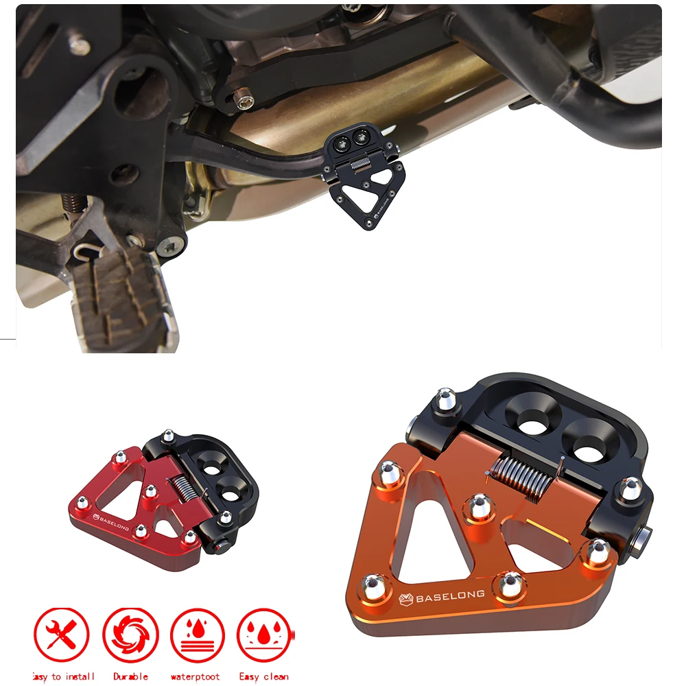 

2022 2023 1290 ADV Motorcycle Accessories Folding Rear Brake Pedal Step Tip Plate For KTM 1290 ADVENTURE 2018 2019 2020 2021