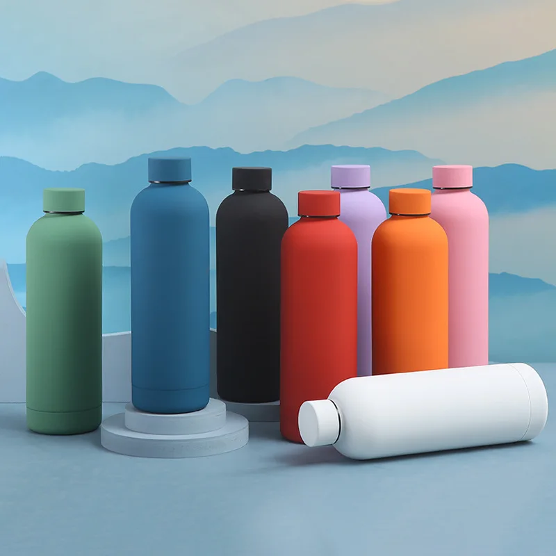 Free Name Vacuum Flask Double-wall Insulated Stainless Steel Thermos Water Bottles Thermal Portable Cup For Sport 500ml
