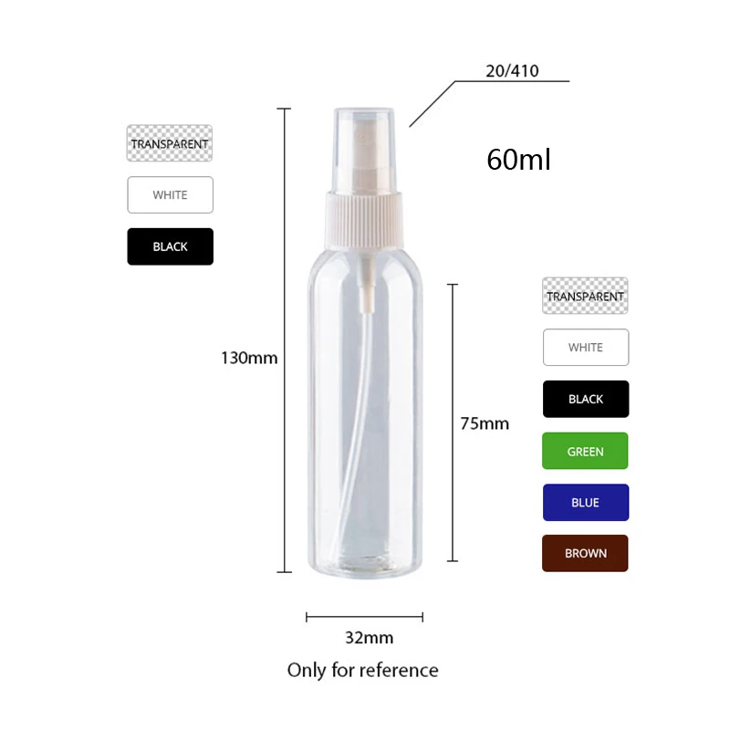 30pcs 30ml 50ml 60ml 100ml Sprayer Empty Bottles For Perfumes 100cc PET Clear Container With Fine Mist Spray Bottle Package