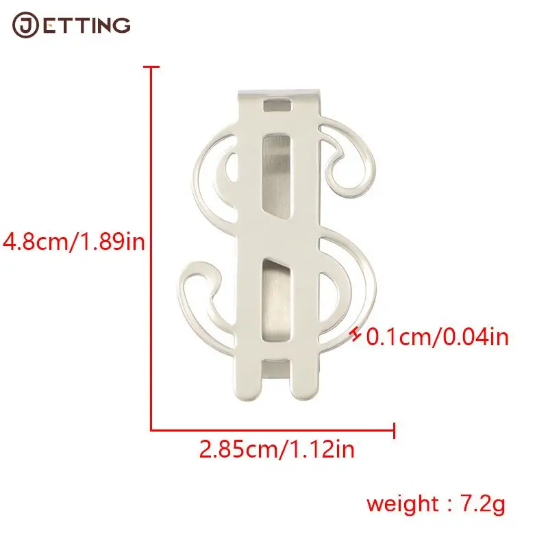 Slim Money Clip Stainless Steel Cash Bills Credit Clip New Dollar Design Fashion Coin Banknote Cash Clamp Holder 1PCS