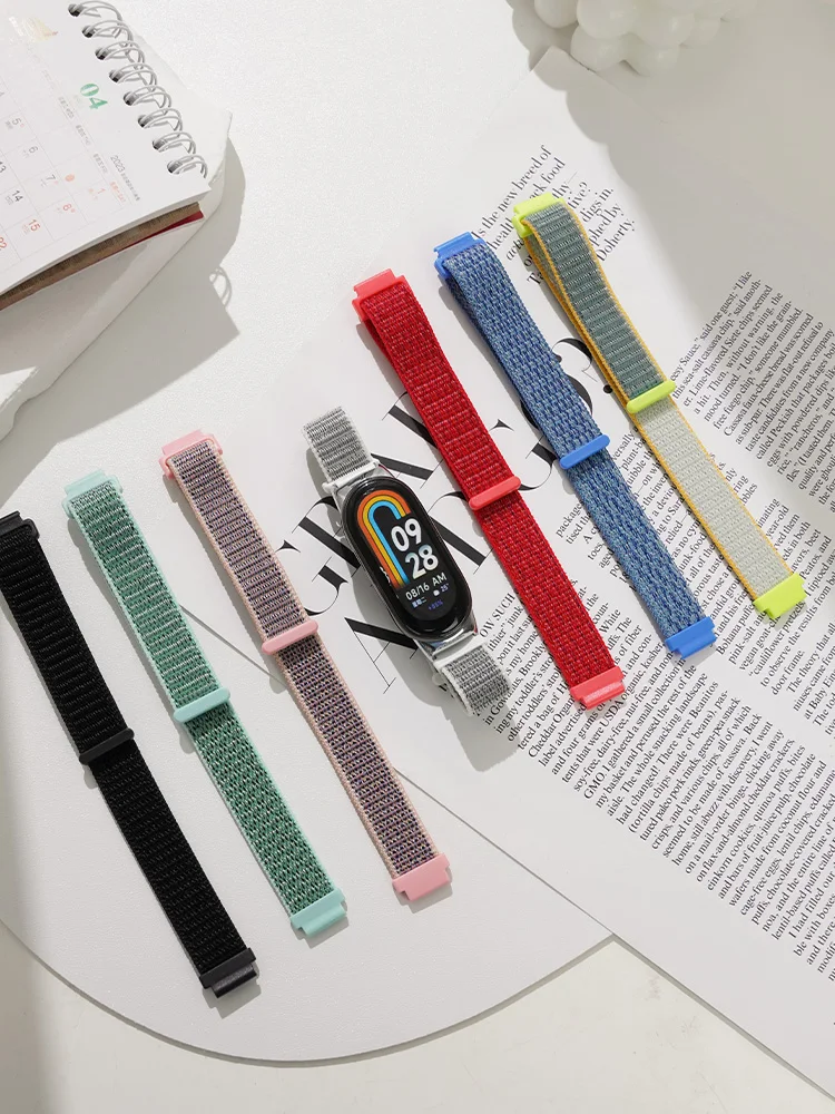 Para Xiaomi Mi Band 8 Loop correa de reloj de repuesto de nailon