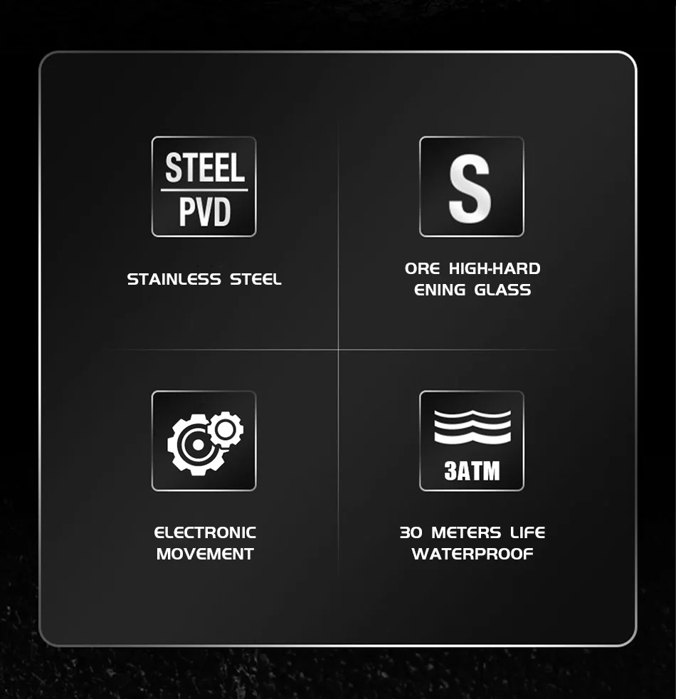 Men Watches Quartz Digital Male Clock Military Sport Blue Stainless Steel Man's Wrist watch_voghion.com