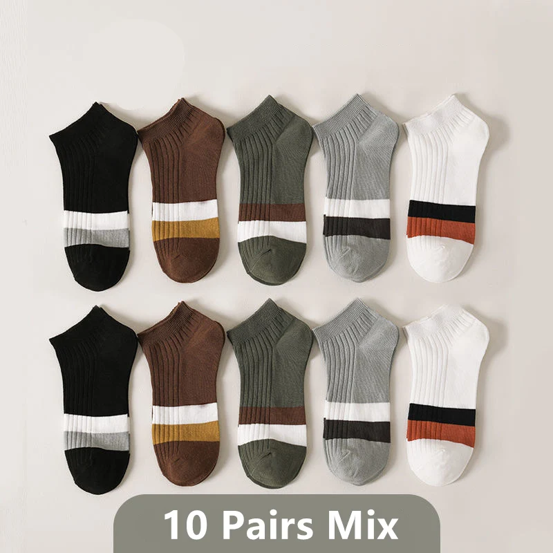

10Pair Lot Fashion Men's And Women's Low Cut Breathable Business Boat Sock Comfortable Ankle Casual Socks Summer Men Calcetines