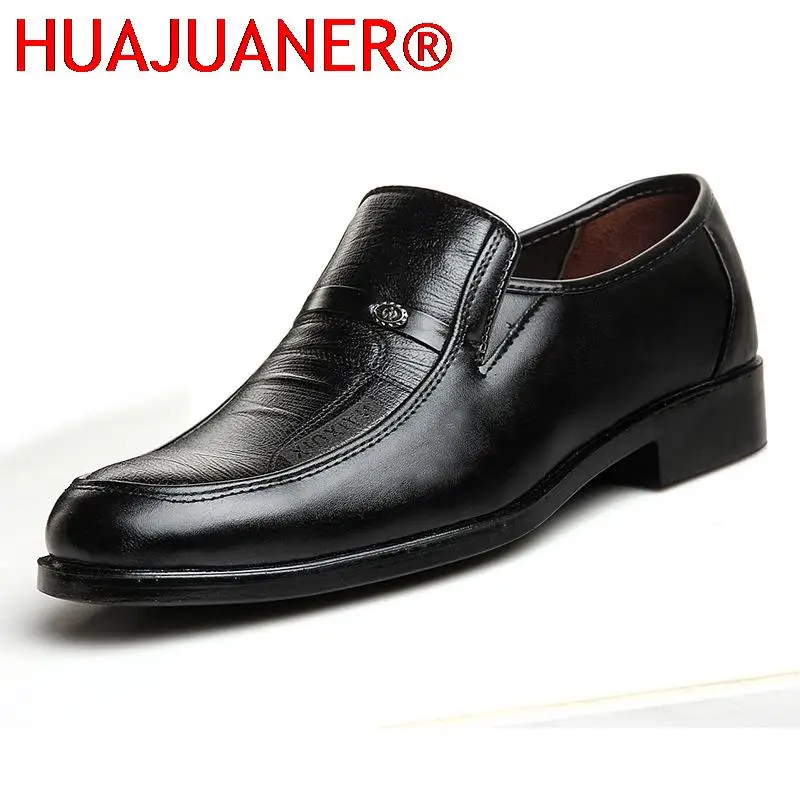 

Brand Men Leather Formal Business Shoes Male Office Work Flat Shoes Oxford Breathable Party Wedding Anniversary Shoes