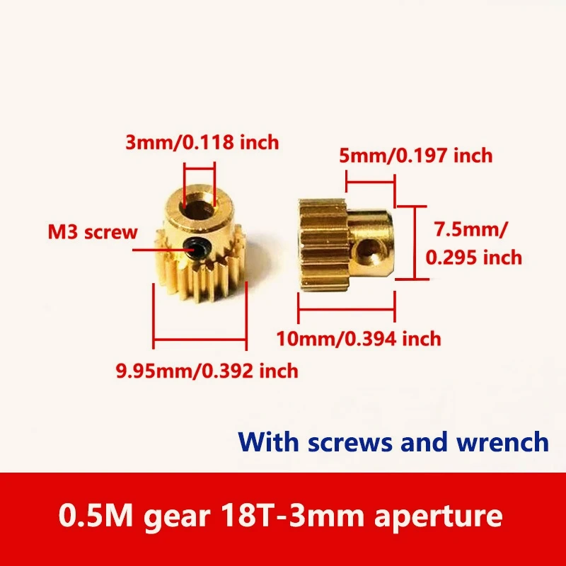 Set di Ingranaggi a Cremagliera in Rame, Kit Combinato da 20cm con Ingranaggi in Rame da 10T/12T/15T/16T/18T per Trasmissione di Potenza - immagine 3