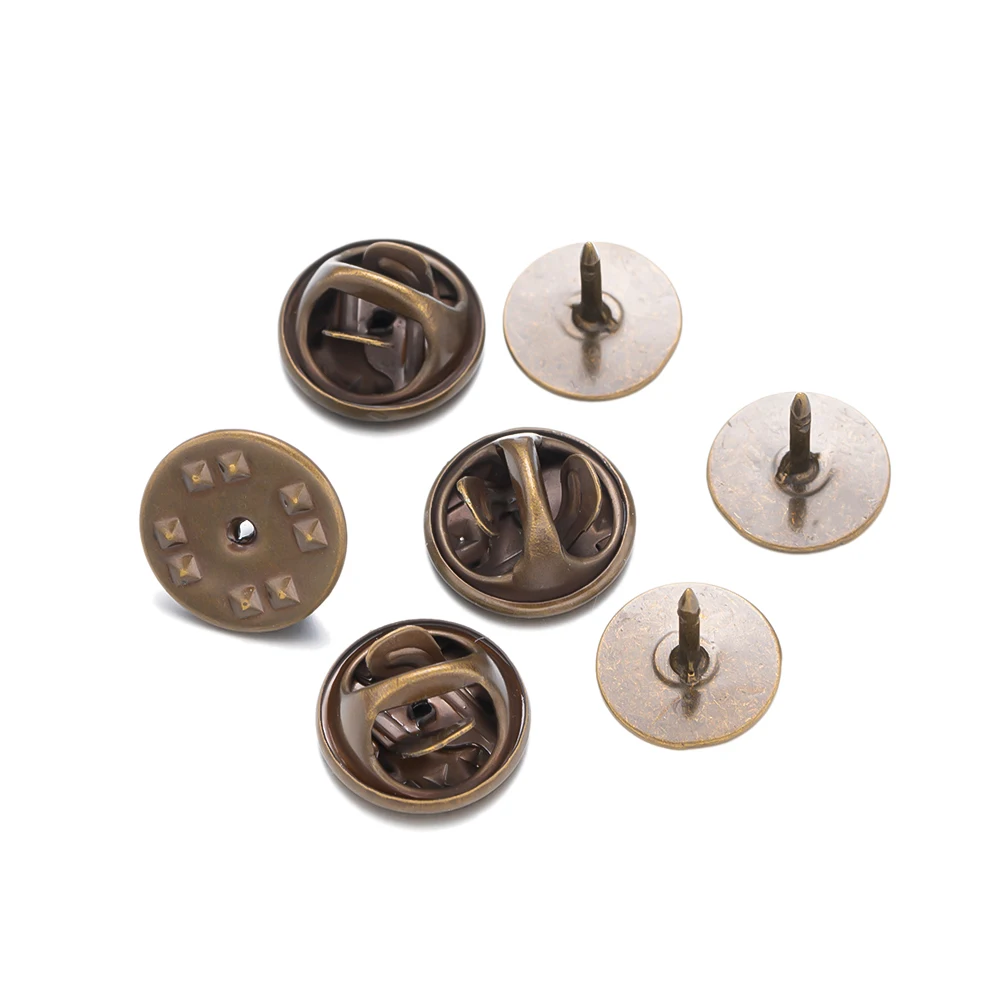 20/50 Sets Metall 10/15mm Pin Zurück Brosche Halter Revers Basis Für DIY Manschettenknopf Schmetterling Rücken Schmuck, der Entdeckungen Zubehör – Detail 3