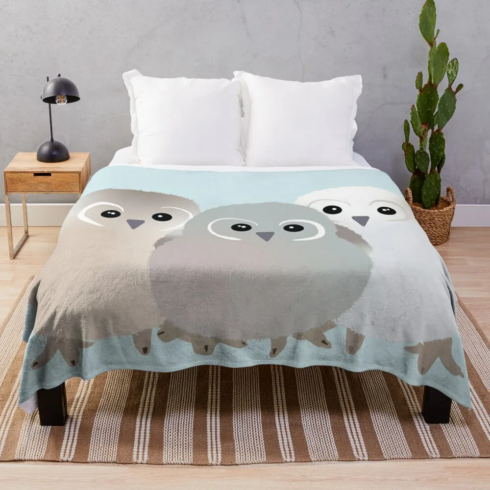 

Cute 3 Baby owls Throw Blanket Blanket Fluffy