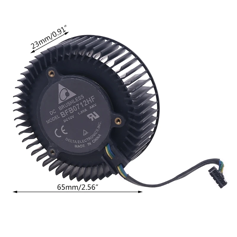 GTX980 980Ti용 BFB0712HF 65mm 12V 1.8A 4핀 그래픽 카드 냉각 팬