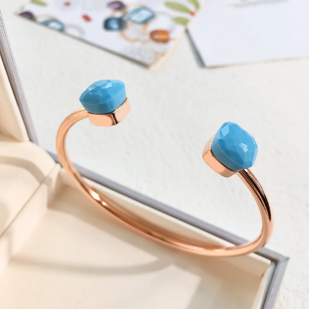 2022 Hot Trend Brand Two Open Bracelets Everyday Wear, Party, Birthday Golden Colored Gold Plated Brass