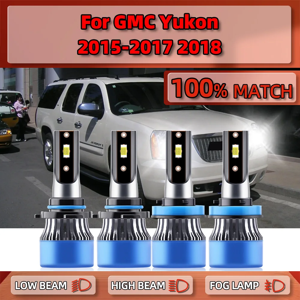 

40000LM Canbus LED Headlight Bulbs 240W Car Headlamps 12V 6000K White Turbo Auto Lamps For GMC Yukon 2015 2016 2017 2018