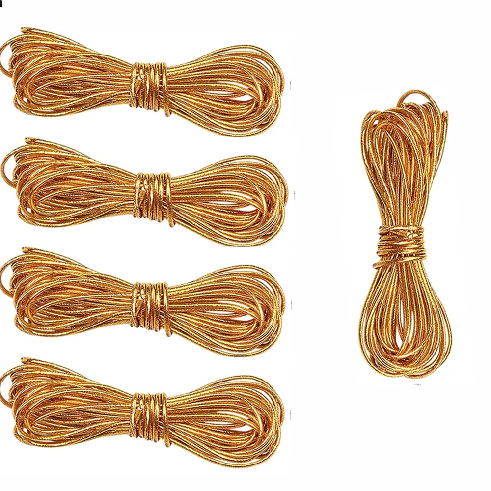 5 Stück 5 m Haarschnüre für Zöpfe, Haar-Accessoire-Schnur, Haarwickel-Schnur, Dreadlock-Flechtseil, Silber, Gold, Flechthaar – Detail 5